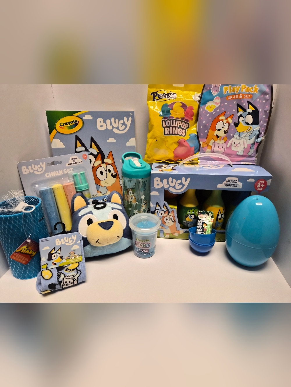 Bluey Plush & Kids Activity Bundle - Blue, Yellow